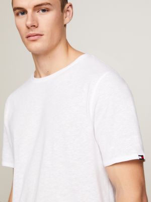 TH Essential Textured Cover Up T-Shirt | White | Tommy Hilfiger