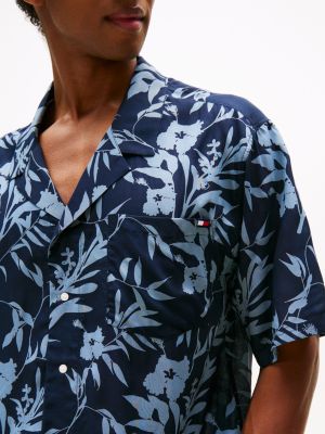 chemise de bowling à motif plusieurs couleurs pour hommes tommy hilfiger