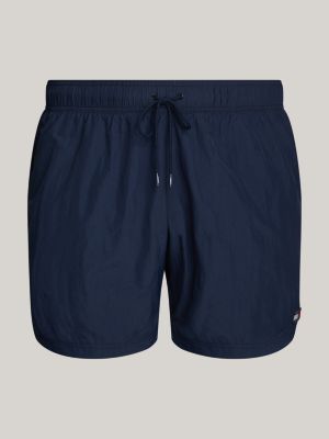 Contrast Mid Length Slim Swim Shorts, Blue