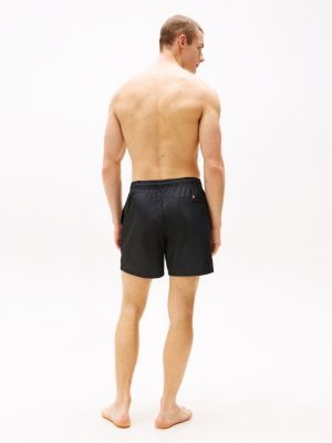 schwarz original mittellange badeshorts mit tunnelzug für herren - tommy hilfiger