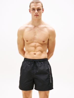 short de bain mi-long original à cordon black pour hommes tommy hilfiger