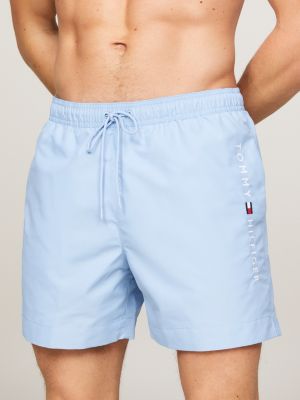 Original Logo Mid Length Swim Shorts | Blue | Tommy Hilfiger