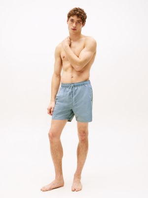 blue original drawstring mid length swim shorts for men tommy hilfiger