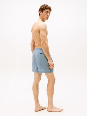 blue original drawstring mid length swim shorts for men tommy hilfiger