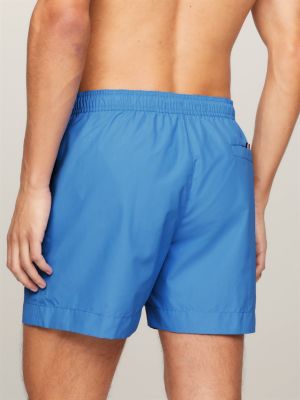 blau original mittellange badeshorts mit tunnelzug für herren - tommy hilfiger