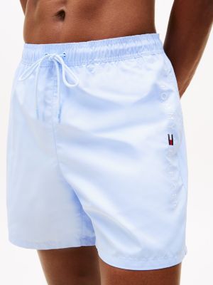 blau original mittellange badeshorts mit tunnelzug für herren - tommy hilfiger