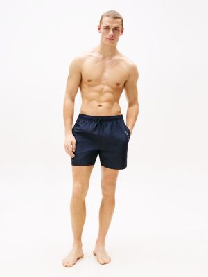 blau original mittellange badeshorts mit tunnelzug für herren - tommy hilfiger