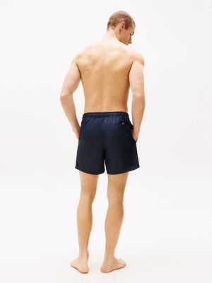 blau original mittellange badeshorts mit tunnelzug für herren - tommy hilfiger