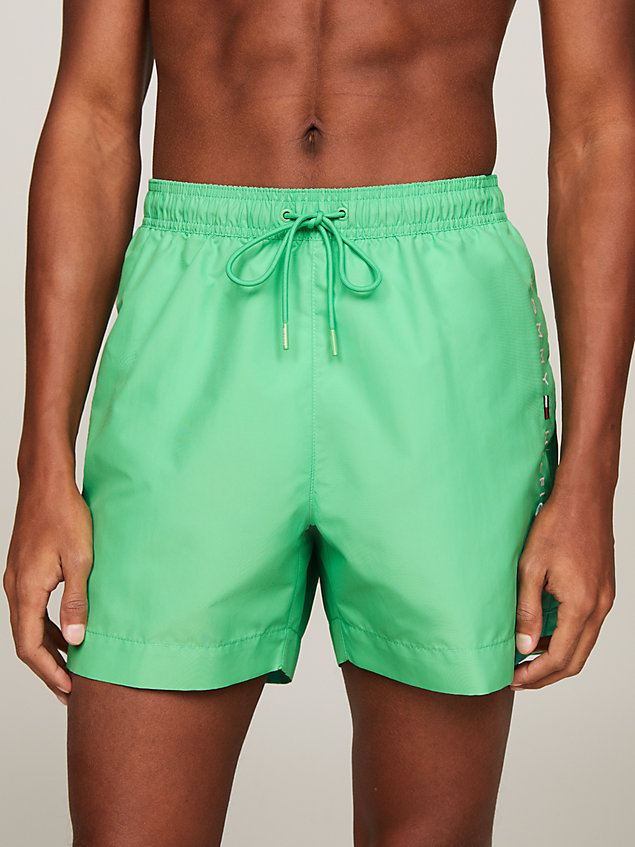 green szorty kąpielowe z logo original dla mężczyźni - tommy hilfiger