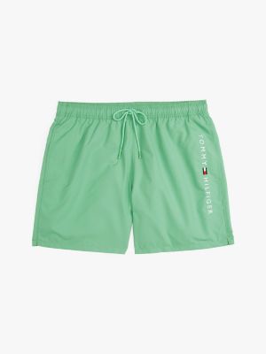 groen original medium lange zwemshort met koord voor heren - tommy hilfiger