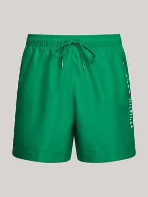 Original Logo Mid Length Swim Shorts | Green | Tommy Hilfiger