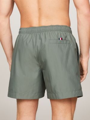 green th original drawstring mid length swim shorts for men tommy hilfiger