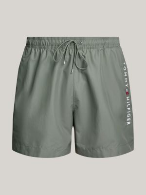 green th original drawstring mid length swim shorts for men tommy hilfiger