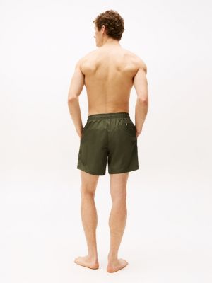 khaki original medium lange zwemshort met koord voor heren - tommy hilfiger