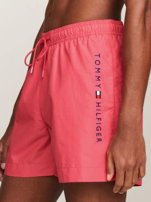 Original Logo Mid Length Swim Shorts, Pink