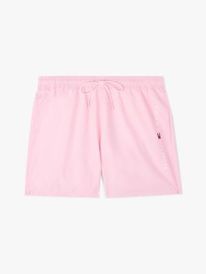 pink original drawstring mid length swim shorts for men tommy hilfiger