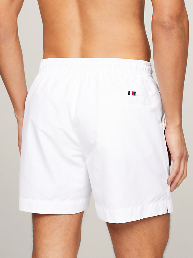 Original Logo Mid Length Swim Shorts | White | Tommy Hilfiger