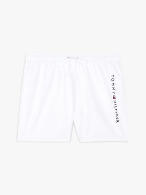 weiß original mittellange badeshorts mit tunnelzug für herren - tommy hilfiger