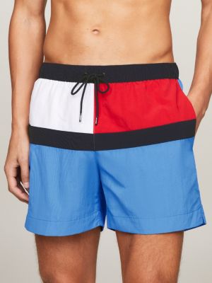 Men's Tommy Flag 7 Swim Trunks, Created for Macy's Tommy Hilfiger Цвет:  Красный; Размер: S купить от 7032 рублей в интернет-магазине ,  мужские плавки и шорты Tommy Hilfiger