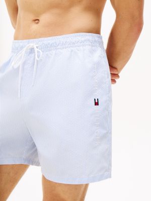 multi original stripe mid length swim shorts for men tommy hilfiger