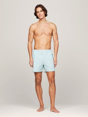 white original gestreifte mittellange badeshorts für herren - tommy hilfiger