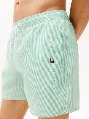 multi original stripe mid length swim shorts for men tommy hilfiger