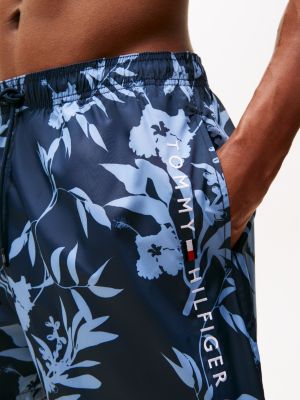 multi original print mid length swim shorts for men tommy hilfiger