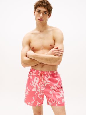 multi original print mid length swim shorts for men tommy hilfiger