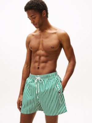 white original print mid length swim shorts for men tommy hilfiger