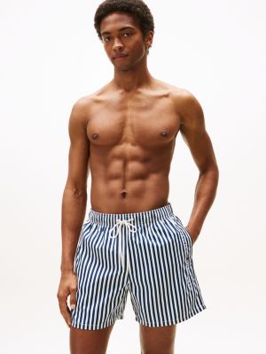 white original print mid length swim shorts for men tommy hilfiger