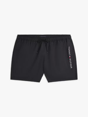 black plus original drawstring mid length swim shorts for men tommy hilfiger