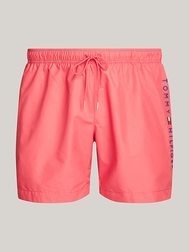 pink plus original mid length swim shorts for men tommy hilfiger