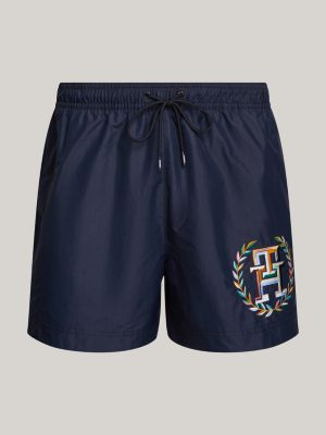 TH Monogram mittellange Badeshorts | Blau | Tommy Hilfiger