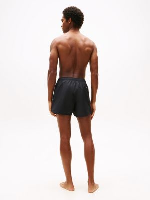 black original drawstring short swim shorts for men tommy hilfiger