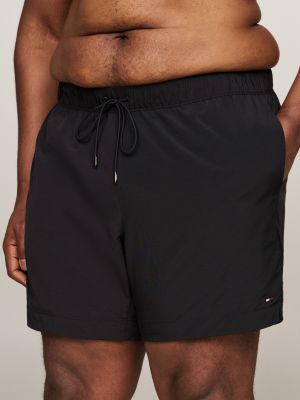 Plus TH Essential Drawstring Mid Length Swim Shorts | Black | Tommy ...
