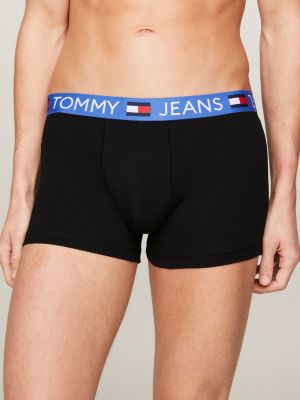 black 3er-pack essential trunks mit logomuster für herren - tommy jeans