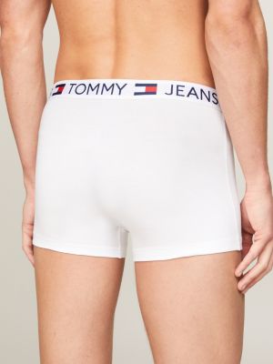 3 pack boxer essential con bandierina arancione da uomini tommy jeans