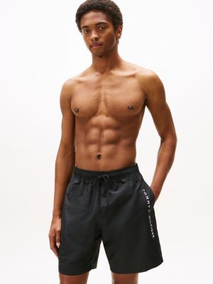 black szorty do pływania th original z logo dla mężczyźni - tommy hilfiger