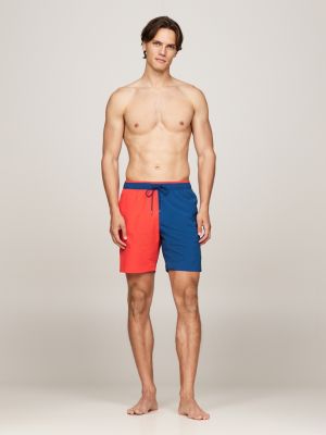 costume shorts lungo color block blu da uomini tommy hilfiger