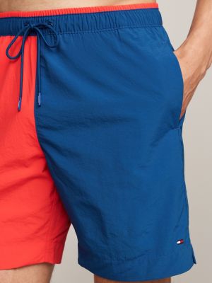 costume shorts lungo color block blu da uomini tommy hilfiger