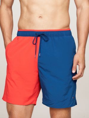 costume shorts lungo color block blue da uomini tommy hilfiger