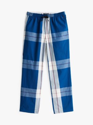 bruin original pyjamaset met longsleeve top voor heren - tommy hilfiger