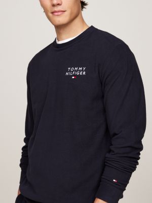 blau original fleece-loungewear in geschenkbox für herren - tommy hilfiger