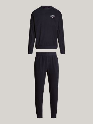 blau original fleece-loungewear in geschenkbox für herren - tommy hilfiger