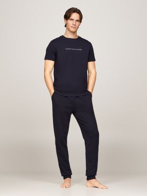 blau original lounge-t-shirt mit logo für herren - tommy hilfiger