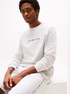 white th original lounge sweatshirt for men tommy hilfiger