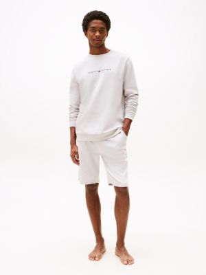 white th original lounge sweatshirt for men tommy hilfiger