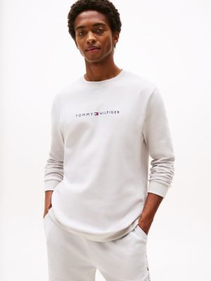 white th original lounge-sweatshirt für herren - tommy hilfiger