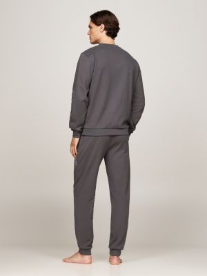 grey th original lounge sweatshirt for men tommy hilfiger