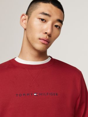 rot th original lounge-sweatshirt für herren - tommy hilfiger